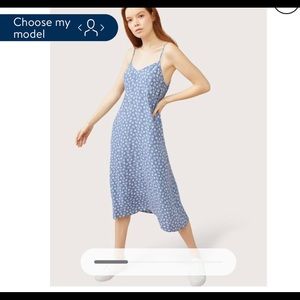 Free assembly blue slip dress